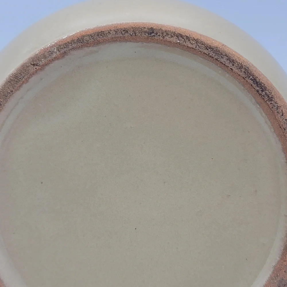 Brown Drip Glaze Round Stoneware Teapot Lid Retro Kitchen Rustic 70s Vintage